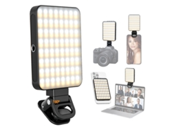 Luz LED magnética para vídeo, clip para portátil y teléfono, ideal para reuniones y conferencias virtuales.