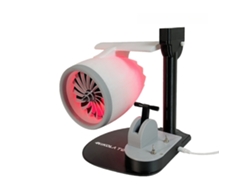 Kit de maqueta de motor a reacción DIY, turbofán y turborreactor impresos en 3D, color rojo, ideal para aficionados a la ciencia aeroespacial. Viewleaf