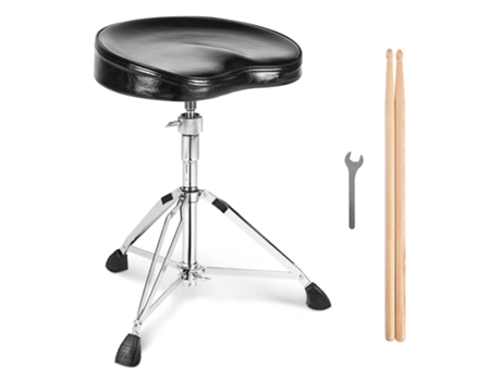 VEVOR Drum Throne 21.3-26.4 in / 540-670 mm Taburete de tambor acolchado de altura ajustable