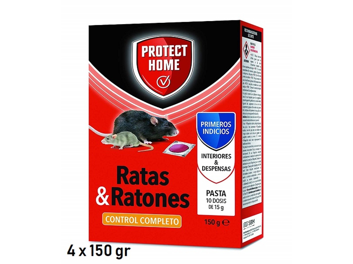 Proteger pasta venenosa doméstica para ratos e camundongos em pacote de isca fresca Brodifacum 4 x 150 Gr SBM