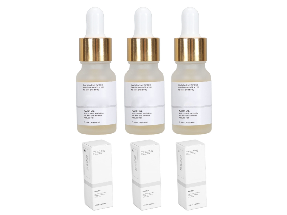 3pcs Suero Nutritivo Capilar Inhibidor De Recrecimiento Tratamiento Reparador Post Depilación Hidratante