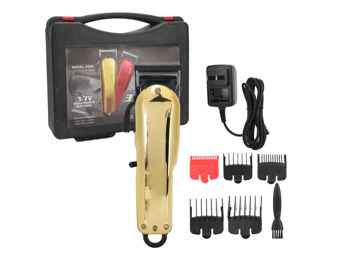 Cortapelos Eléctrico Recargable Para Hombre, Herramienta De Corte De Pelo Con Diseño De Grabado, 100‑240v