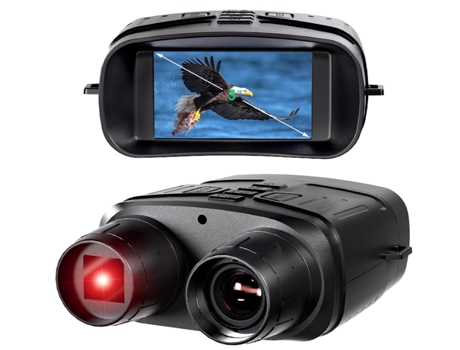 Prismaticos de Visión Nocturna CHRONUS Recargable para Caza 4K Negro