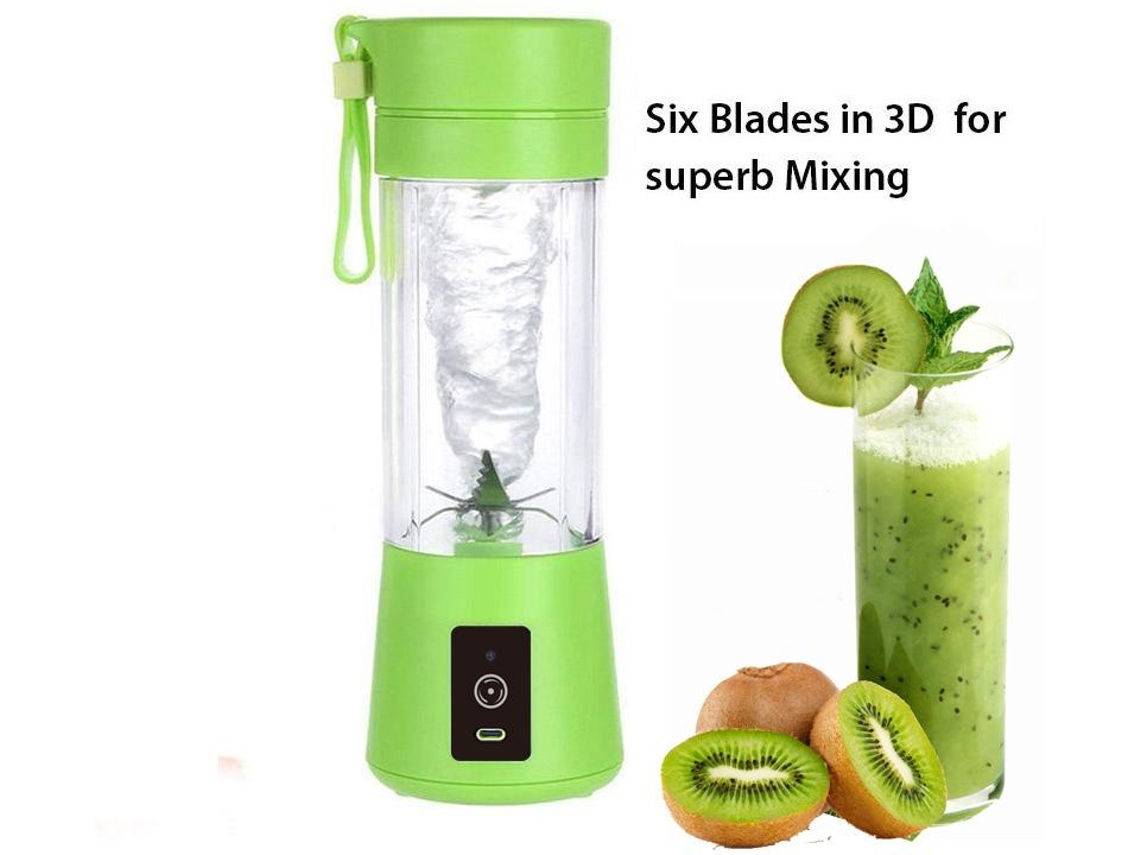 Licuadora Portátil, Mini Licuadora Personal Para Batidos Y Batidos, Exprimidor De Frutas Recargable Por Usb CHRUI Verde