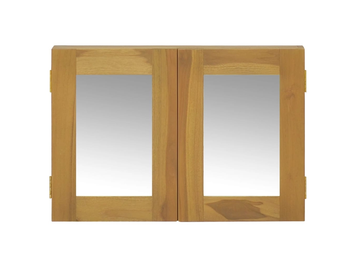 Maison Exclusive - Mueble Con Espejo Madera Maciza De Teca 60x10x40 Cm