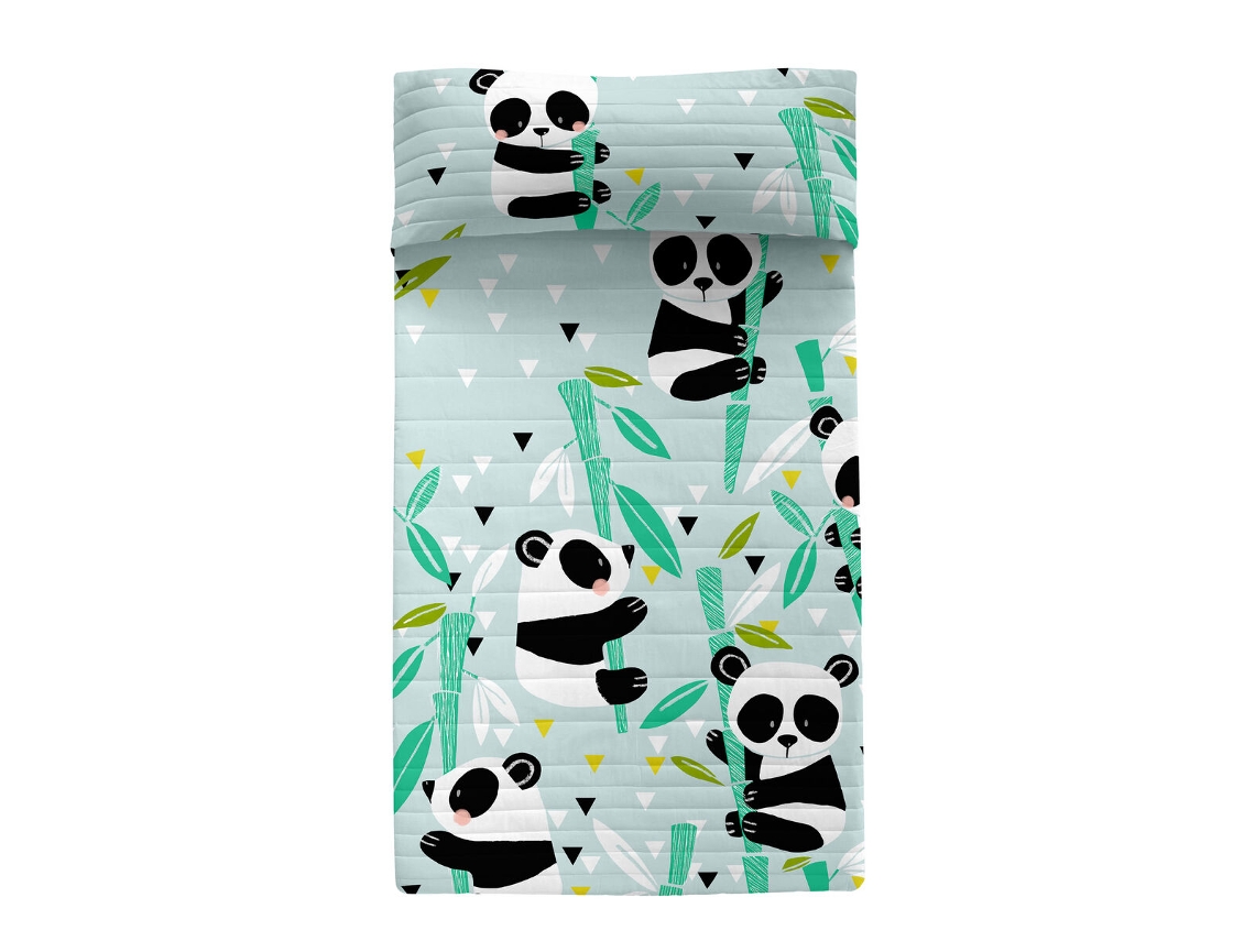 Colcha HAPPYFRIDAY Moshi Moshi Azul 200 x 260 cm Oso Panda