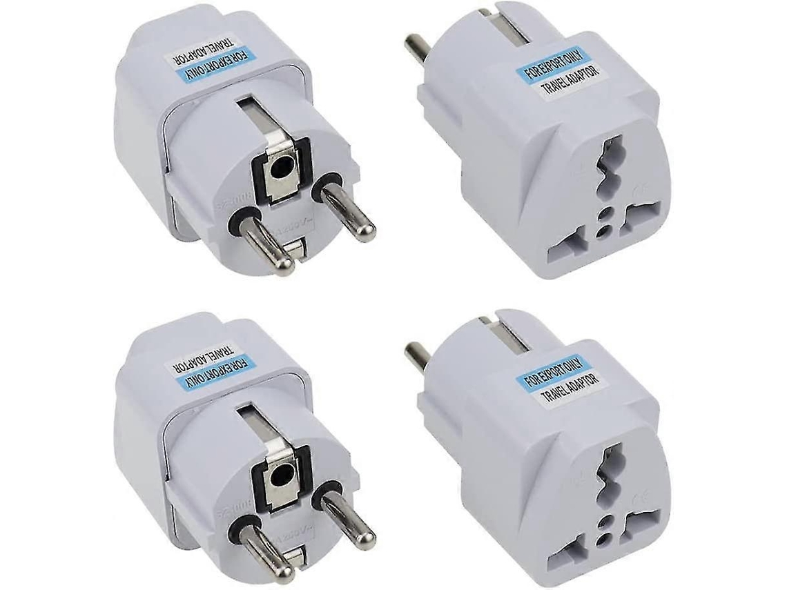 Adaptador universal para enchufe de viaje de Francia, adaptador de enchufe europeo, certificación CE internacional, blanco Hengjian.