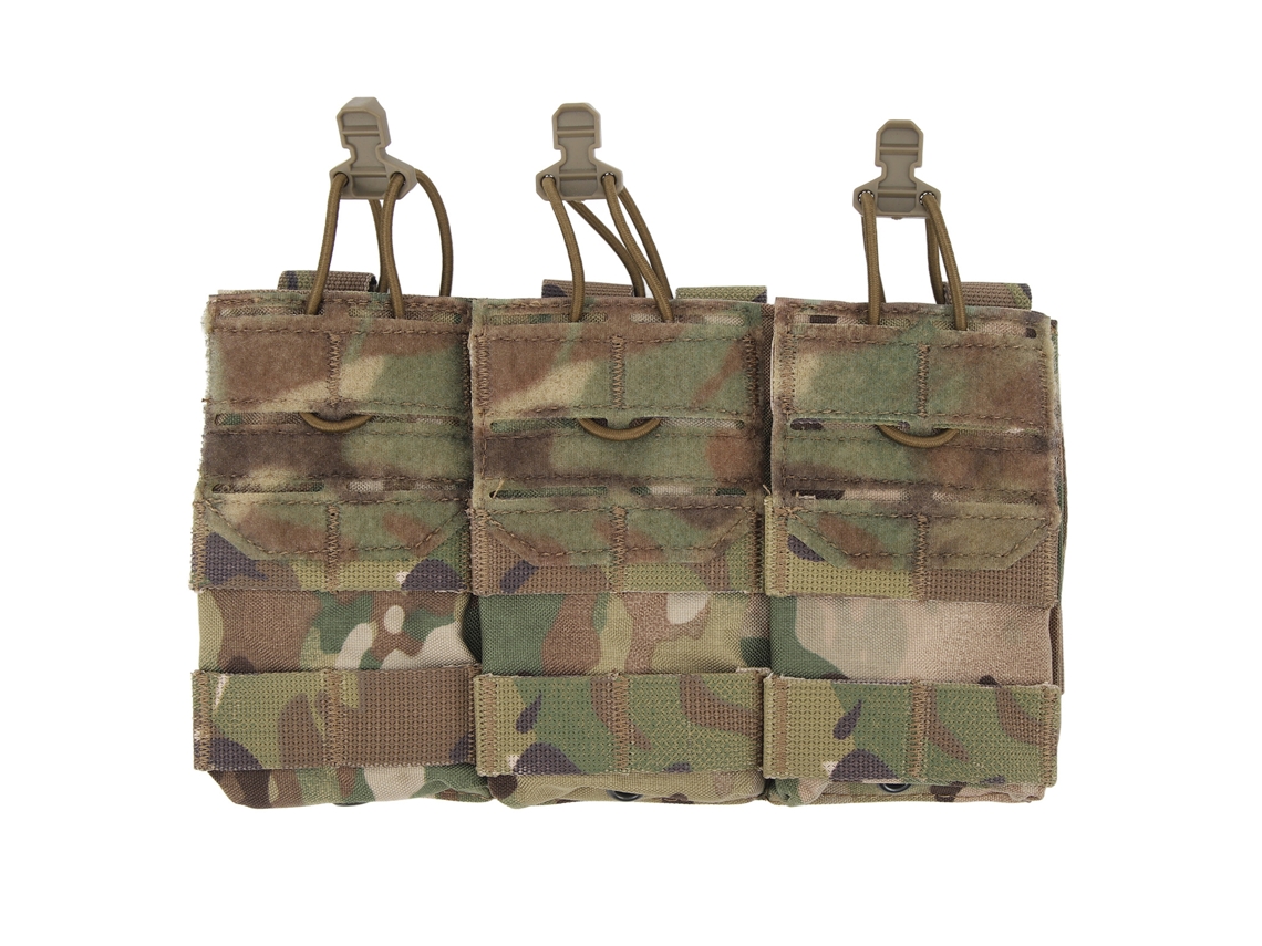 Jinwei-bolsa De Magazines Triple Molle Con Cordón Elástico Cordura Fija Para Revistas 5.56mm, Portamagazines Abierto