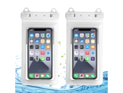 Estuche impermeable para teléfono celular con cordón (paquete de 2), compatible con iPhone 12/13/11, Samsung S22/S20, hasta 7.5 pulgadas