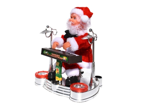Navidad eléctrica Vintage saxofón música de baile Santa Claus decoración de Navidad regalo para niños, piano