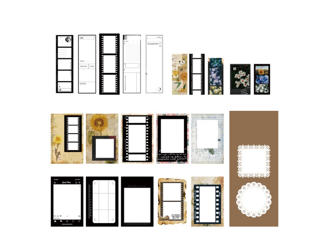 85 pegatinas vintage para scrapbooking con diseños variados - Pegatinas DIY