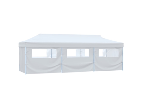 vidaXL Carpa plegable Pop-up con 8 paredes laterales blanco 3x9 m