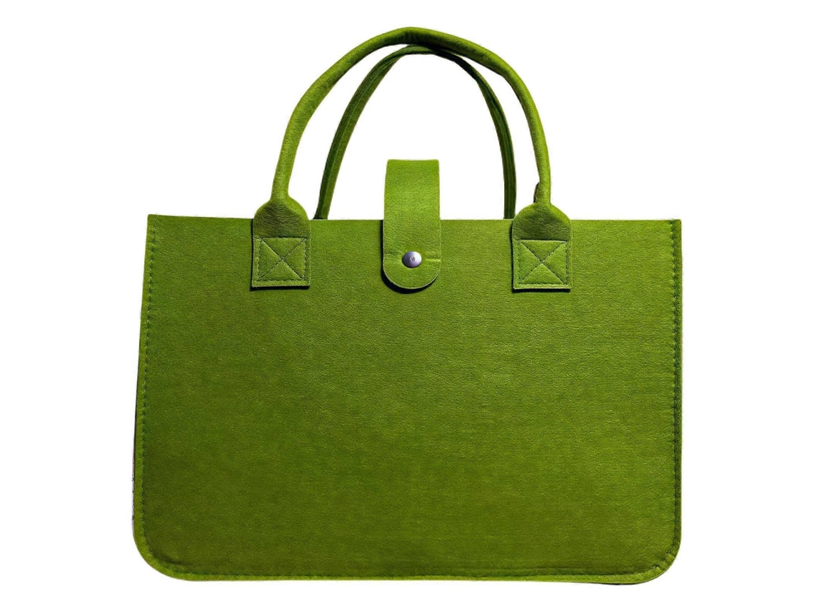 Bolsa de fieltro plegable para la compra de juguetes, compras, salidas, almacenamiento, trabajo, viajes, picnics y uso diario, color azul marino.