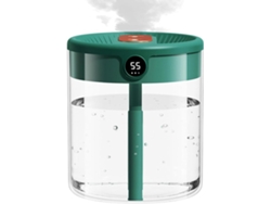 Humidificador Digitallab de doble pulverización de 2000 ml, pantalla digital silenciosa, pulverización de nanonivel (verde)