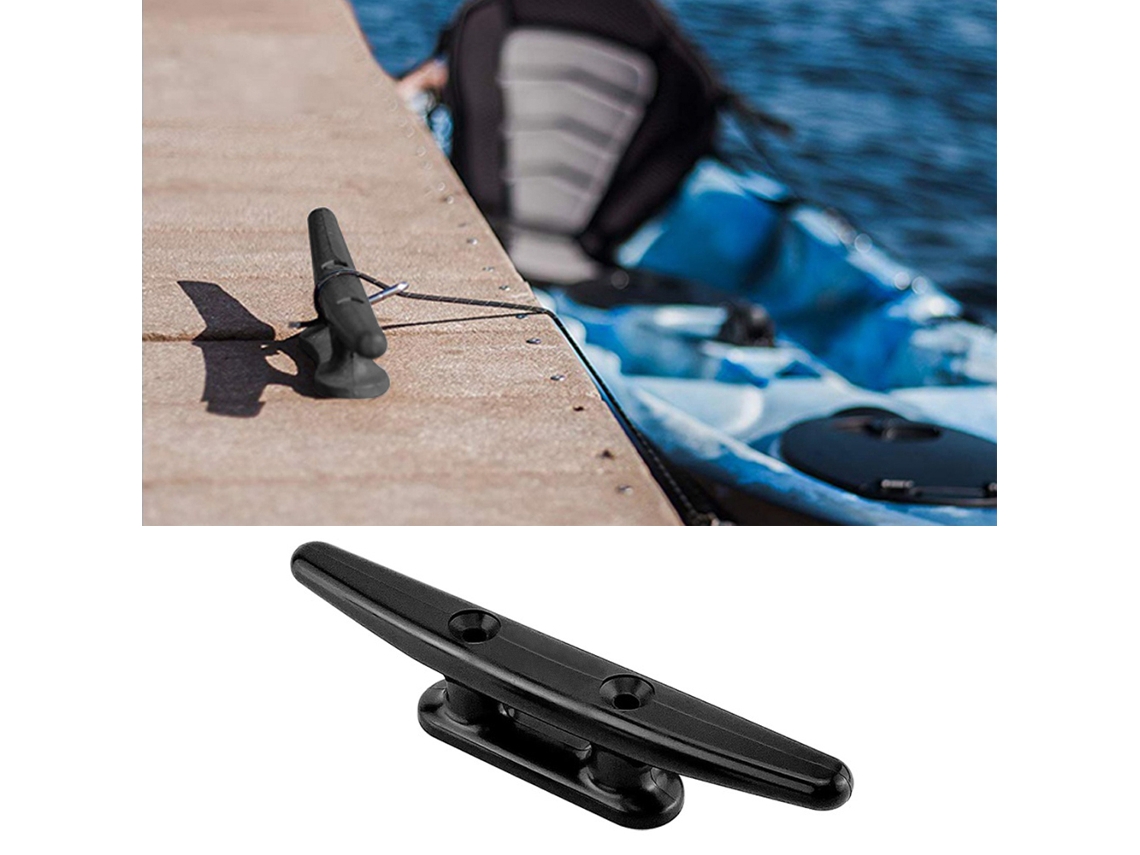 Cornamusa de nailon para embarcaciones con tornillos de acero inoxidable.