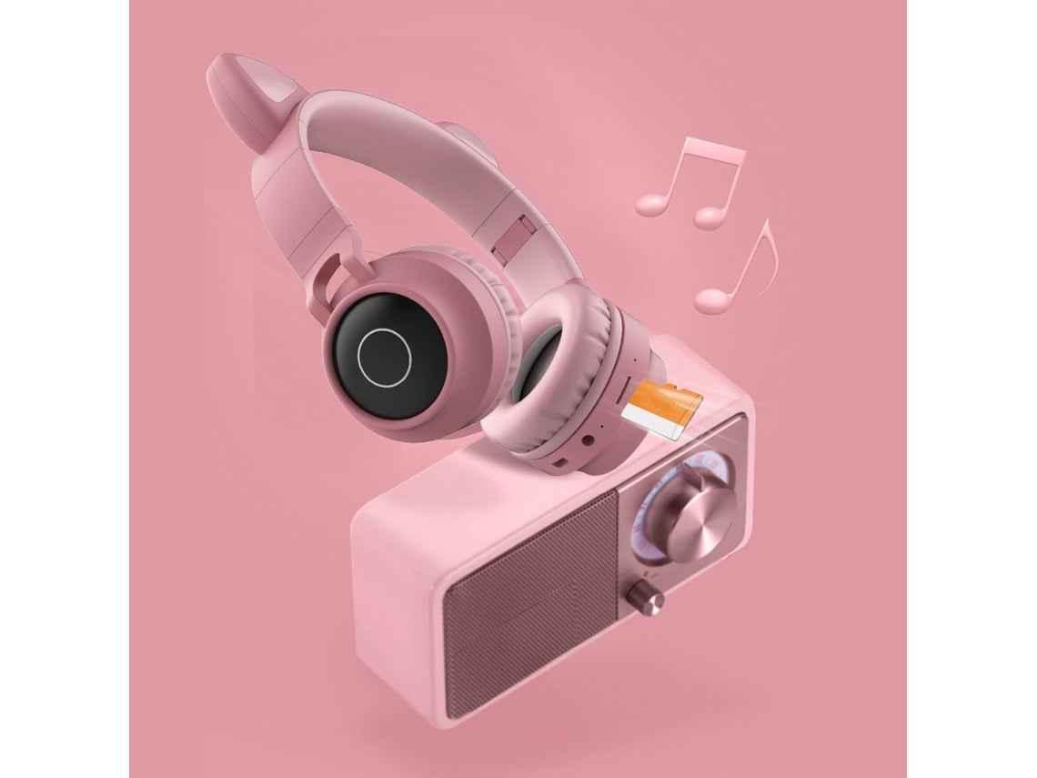 Auriculares bluetooth 5.0 auriculares, auriculares inalámbricos de alta  fidelidad para niña / hija para pc Rosa