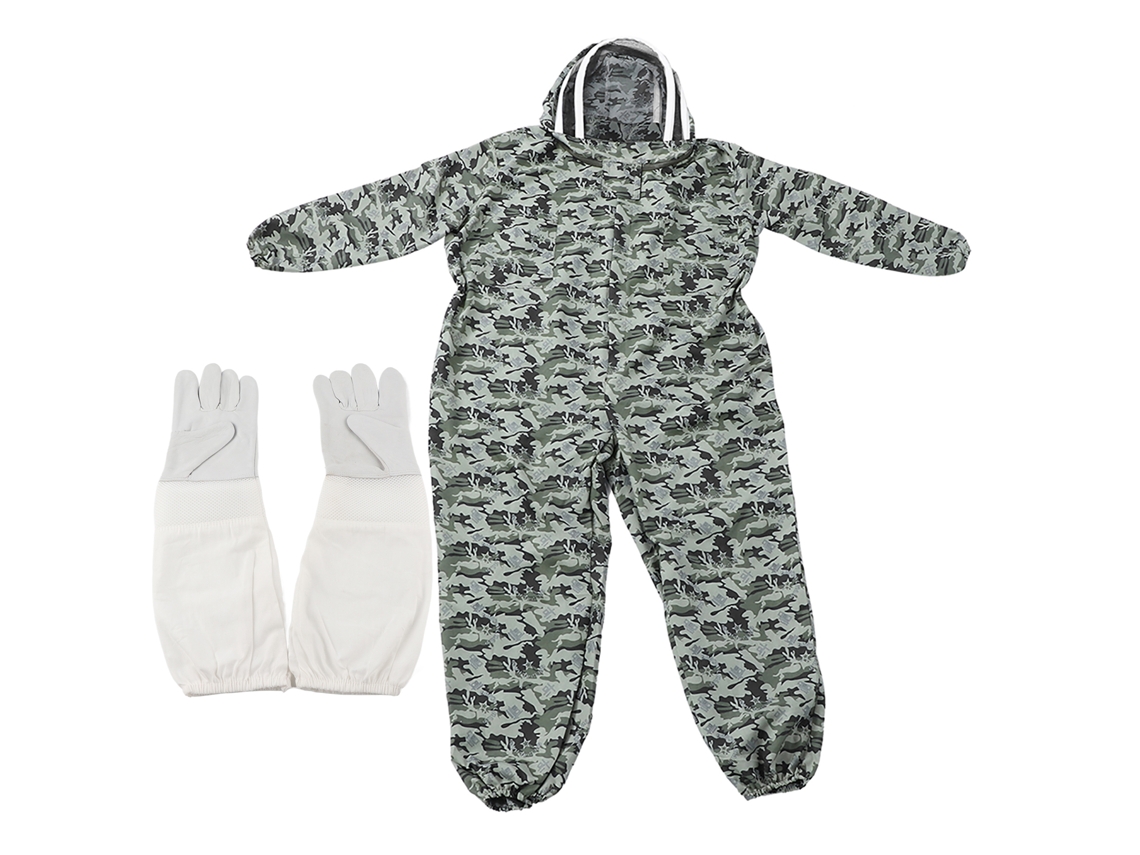 Traje De Abejas Con Cremalleras Dobles Y Guantes Para Apicultores Talla Xxl Ropa Protectora Apícola