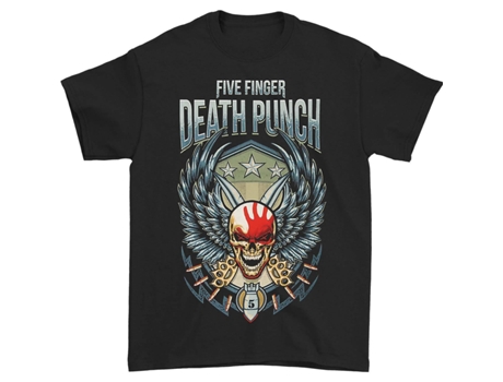 Camiseta ROCKINSTONE Five Finger Death Punch Wing Shield (Algodón - L)