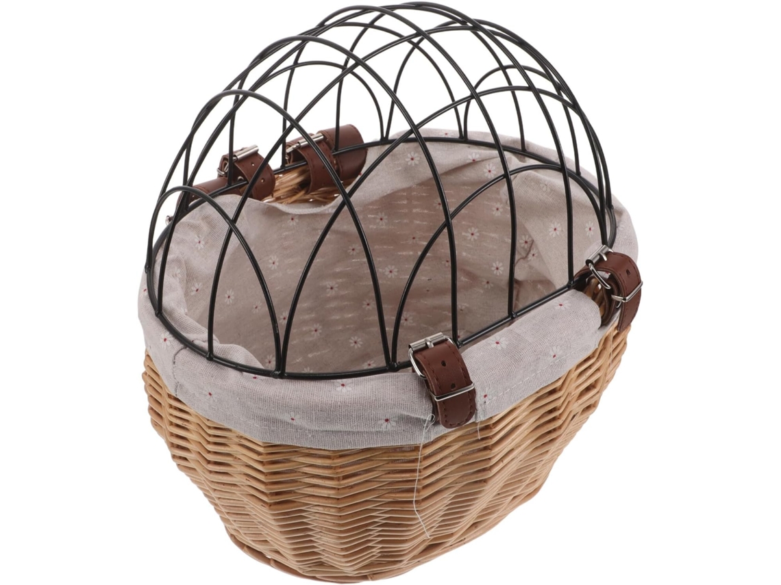 Cesta Portabicicletas De Mimbre Natural