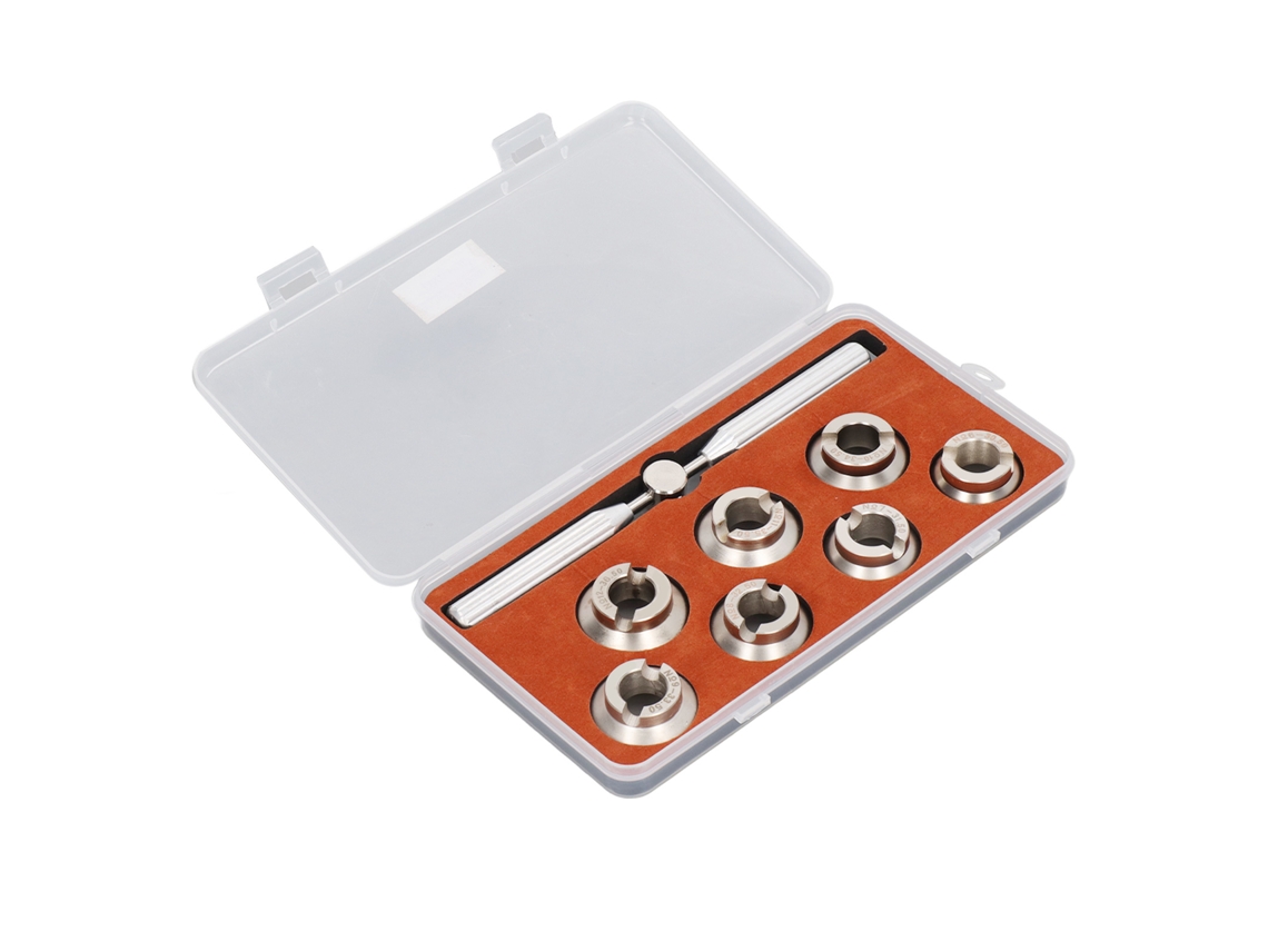 Kit de herramientas para abrir la tapa y desmontar la caja del reloj.