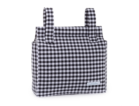 Bolsa organizadora para carro de bebé MI BOLLITO Negro Vichy 10 x 35 x 35 cm