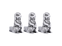 3 piezas de pies para macetas, estatua decorativa de resina con forma de animal, soporte para macetas, elevador para jardín al aire libre, conejo de pie.