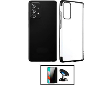 Kit Carcasa + Protector de Pantalla 5D Anti-Spy Samsung Galaxy A52 PHONECARE Negro