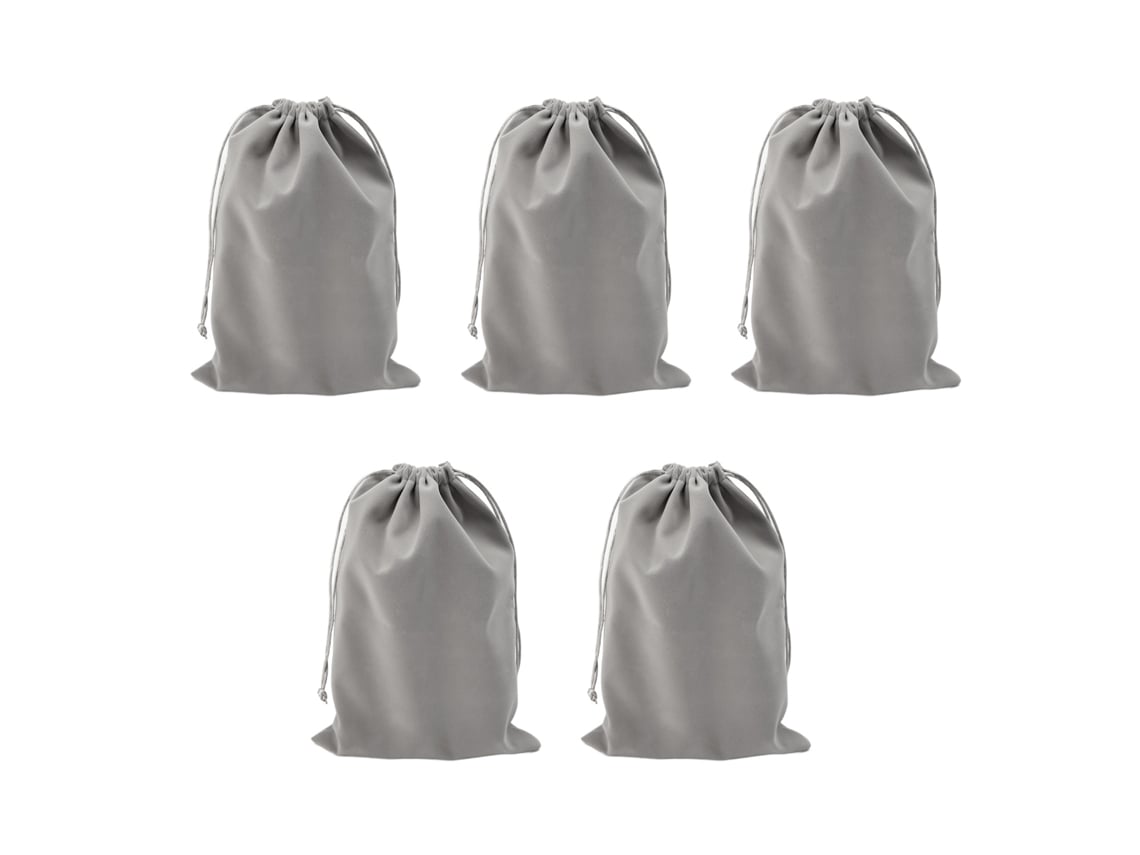 5 Bolsas De Proteção Para Fones De Ouvido Com Cordão De Tração Capacidade Grande Leve Portátil 20x30cm