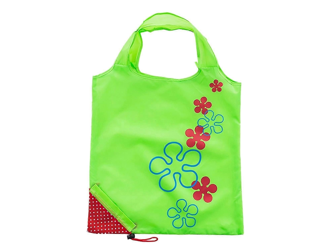 Bolsa de la compra plegable, reutilizable e impermeable con estampado de fresas. GOKOCO