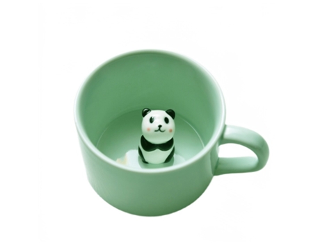 Taza XGF Taza de cerámica de té de leche de café Tazas de la mañana animal 3D con panda dentro de la mejor regalo para la bebida de la mañana Bodas...