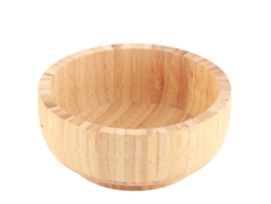 Bol Redondo De Bambú Natural Para Ensaladas, Ideal Para Frutas, Aperitivos Y Snacks.