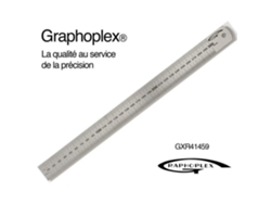 Regla de acero gruesa espesor 1mm l 24mm L 30cm - Color Graphoplex