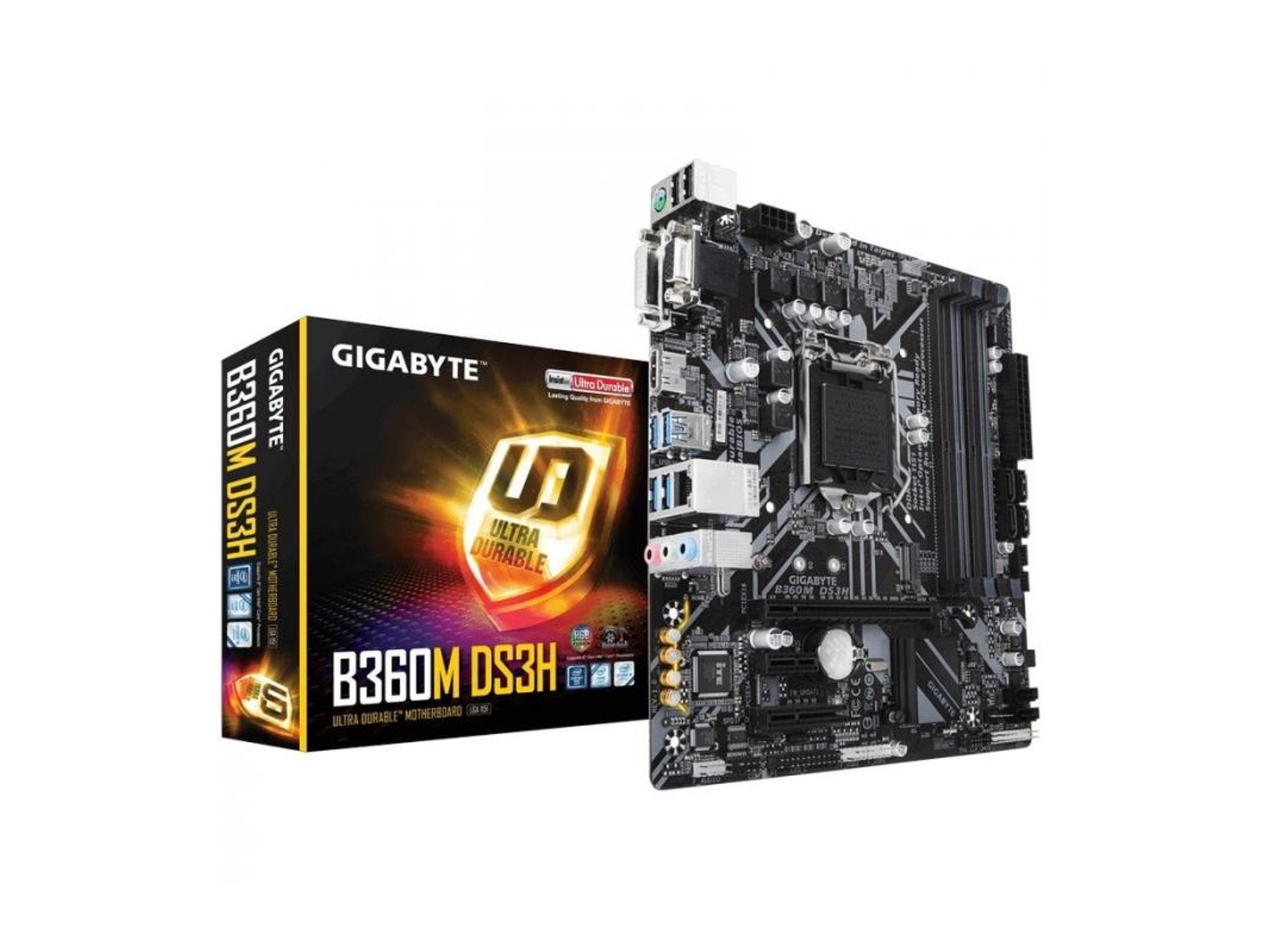 Placa Base GIGABYTE B360M DS3H (Socket LGA 1151 - Intel B360 Express - Micro ATX)