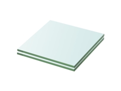 Estantes 2 piezas 20x15 cm vidrio transparente Dkd decoración del hogar