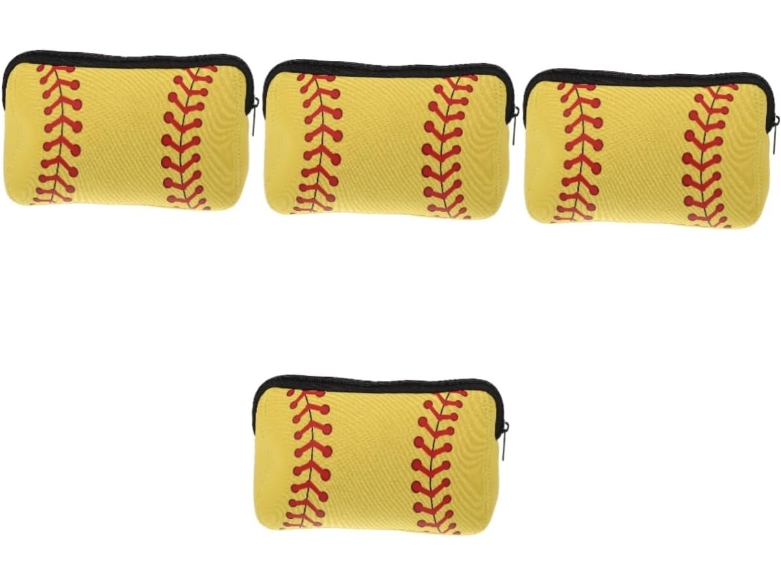 Neceser Multifuncional De Neopreno De 4 Piezas, Estilo Béisbol, Impermeable Para Cosméticos.