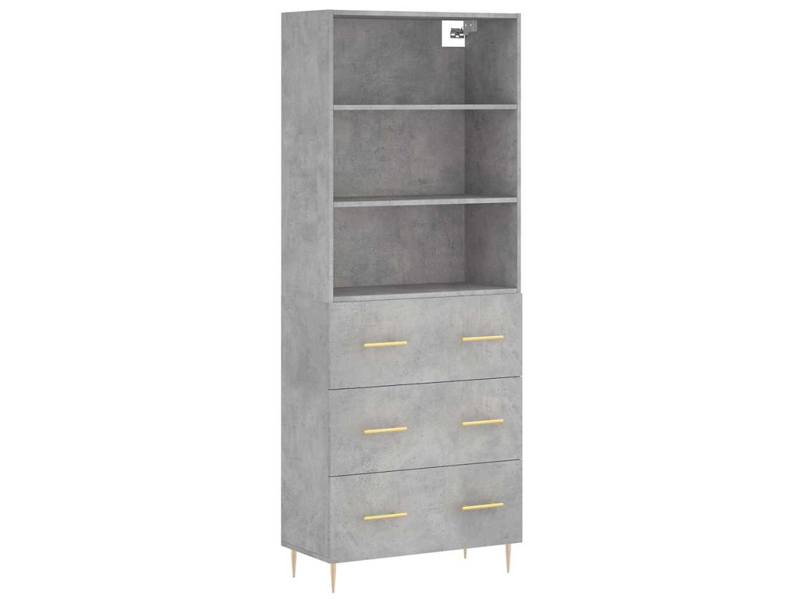 Mueble alto en derivados de madera gris cemento MAISON EXCLUSIVE (69,5x34x180 cm)