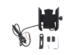 Suporte De Celular Carregador Para Moto Scooter Atv Triciclo 360° Rotação 4-6.5in Dc12v