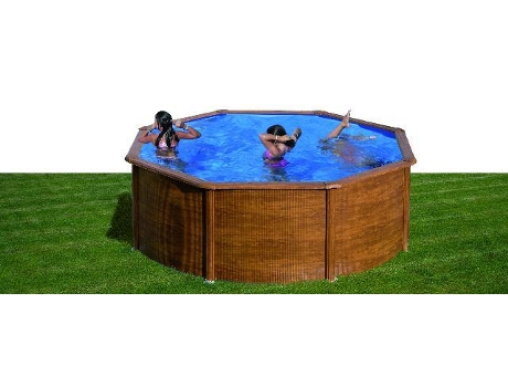 Piscina de Acero GRE Imitacion Madera (350x120 cm)