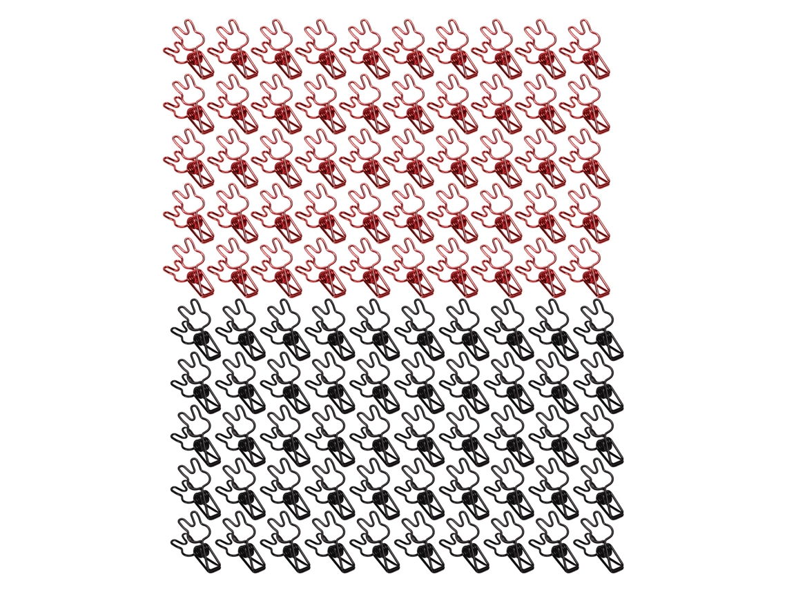 100 Pins De Carpeta Conejo Metal Fuertes Clips De Papel Pequeños Para Bolsas Ropa Documentos