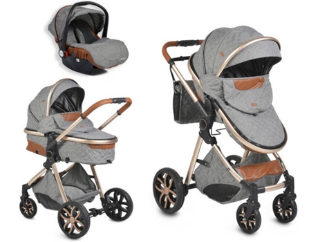 Carrito de Bebé CANGAROO Trio 3 in 1 Alma (60x74x30 cm)