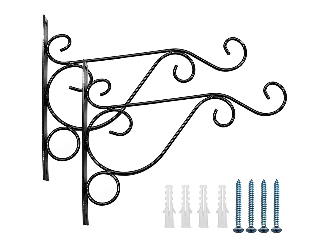 Soporte metálico para plantas de pared (2 unidades)