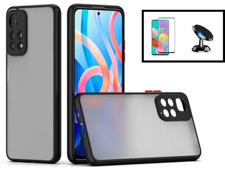Kit Carcasa Trasera Protección Cámara + Protector de Pantalla Xiaomi Redmi Note 11 Pro 5G GIFT4ME Negro