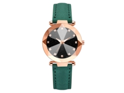 Reloj De Pulsera De Aleación Con Esfera Redonda Y Movimiento De Cuarzo, Estilo Moderno (verde)