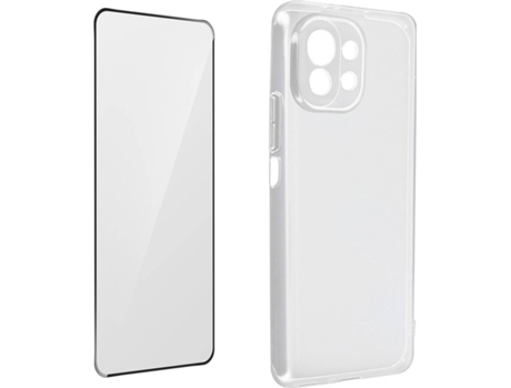 Carcasa Xiaomi Mi 11 Lite AVIZAR Silicone y Cristal Templado 9H Negro