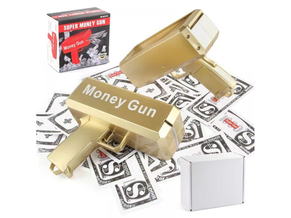 Pistola de dinero Super Spray Gold Shooter para celebraciones y eventos épicos