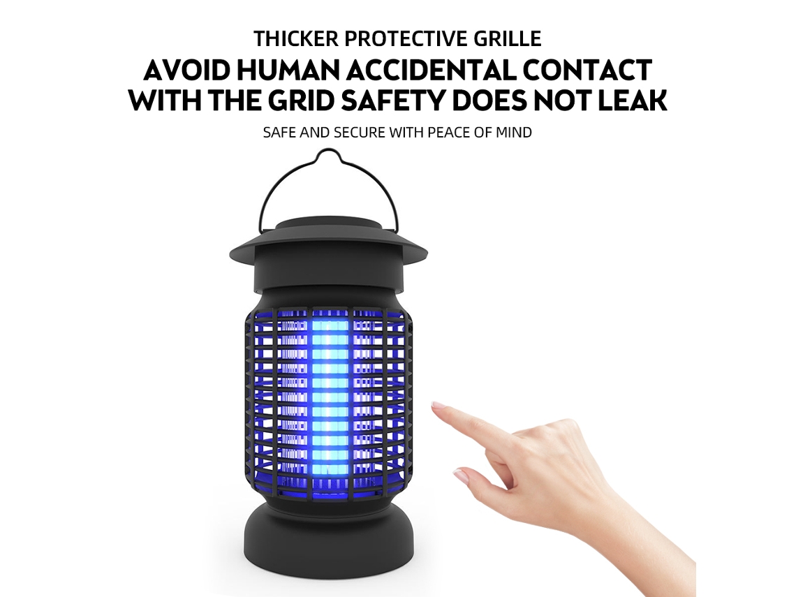 Exterminador Eléctrico De Insectos De 18 W Con Luz Violeta De 368 Nm Para Uso En Interiores Y Exteriores.