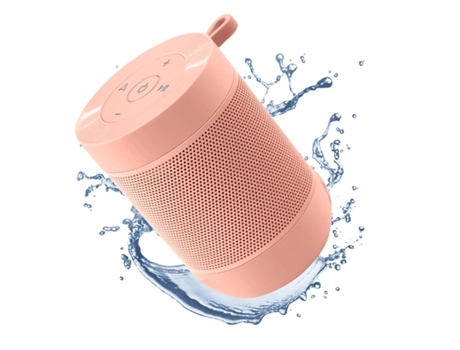 Altavoz Bluetooth portátil pequeño altavoz de ducha 360 HD sonido estéreo inalámbrico para viajes al aire libre oficina en casa rosa BISBISOUS