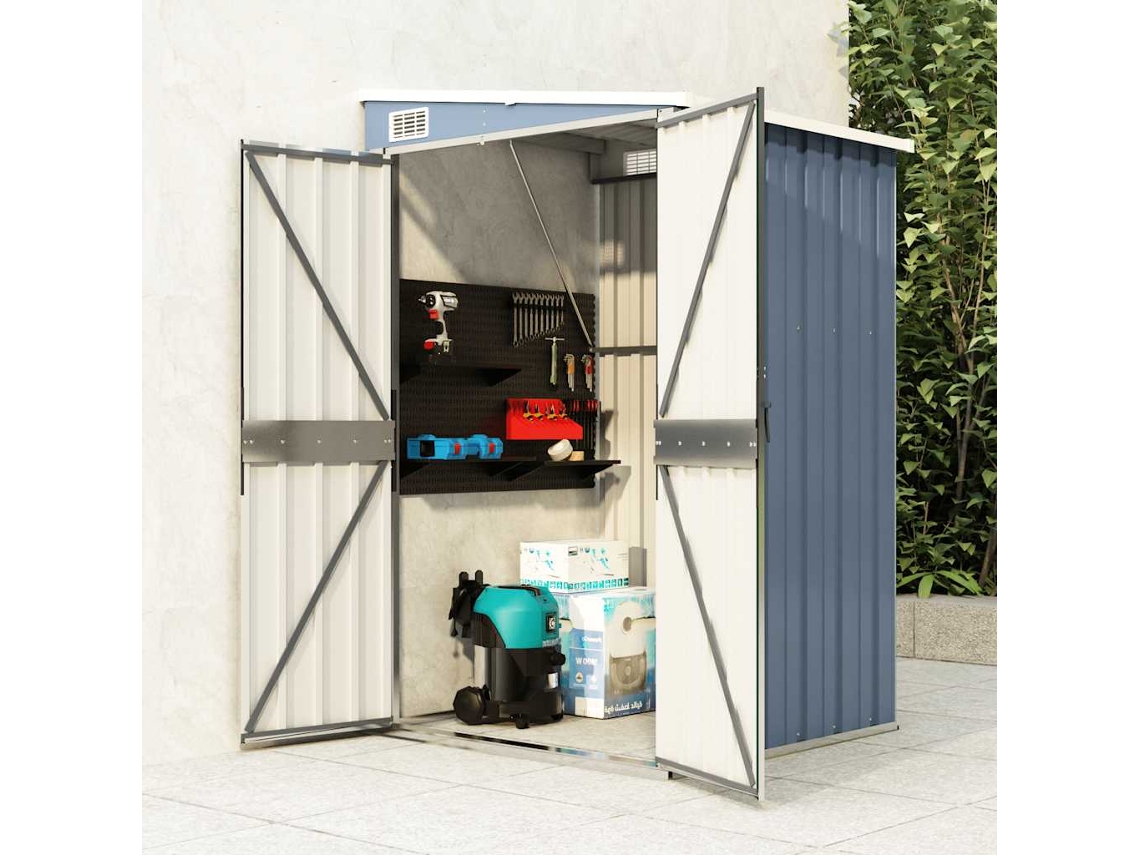 Refugio de Jardín Colgante 118x100x178 cm Acero Galvanizado. Preciosa casa gris