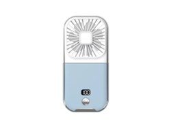Ventilador Portátil (azul) - Silencioso - Plegable - Velocidad Del Viento Ajustable - Con Pantalla Digital - Batería De 3000 Mah
