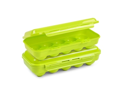 PLASTIC FORTE - Doble Huevera Chick para Despensa y Nevera para 20 Huevos. Lima